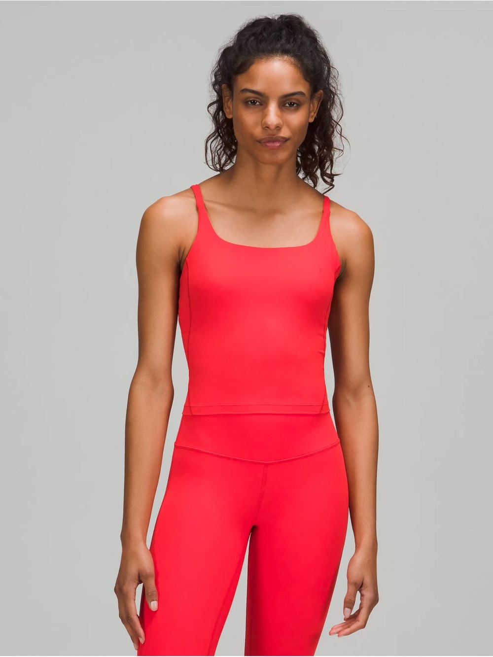 Lululemon Strappy Nulu Shelf Tank Top - Love Red